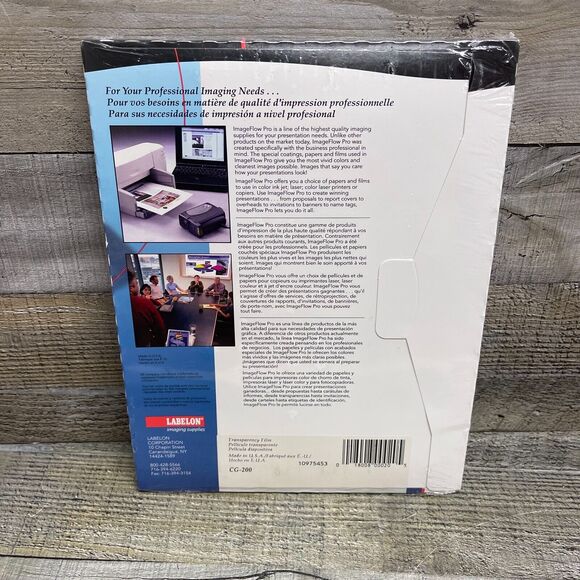 Image Flow Pro By Labelon Transparency Film 50 Sheets For Laser Printers - Picture 2 of 7
